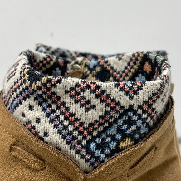 MiiM Boots Venture Ankle Suede Leather Almond Toe Boho Hippie Size 7.5 Brown - Picture 11 of 12